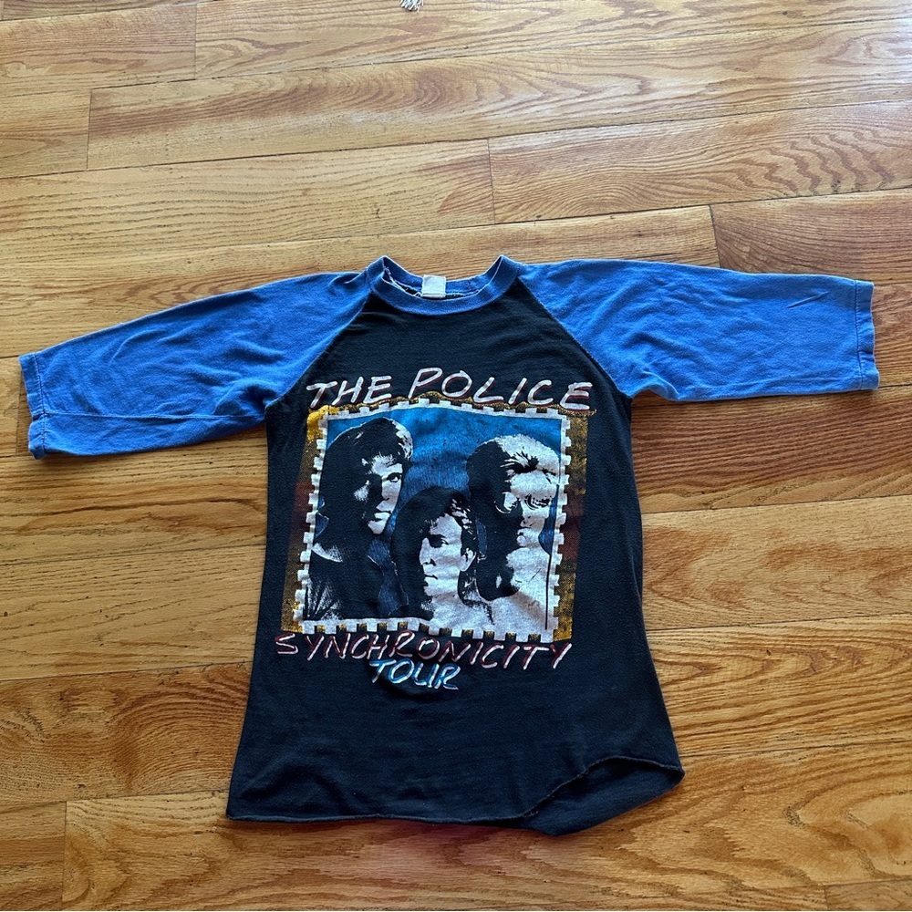 Vintage The Police Synchronicity Tour  TShirt  Size Medium 3/4 Sleeve